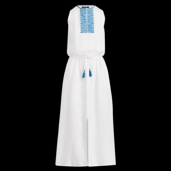 Lauren Ralph Lauren Embroidered Linen Maxidress - Picture 3 of 4